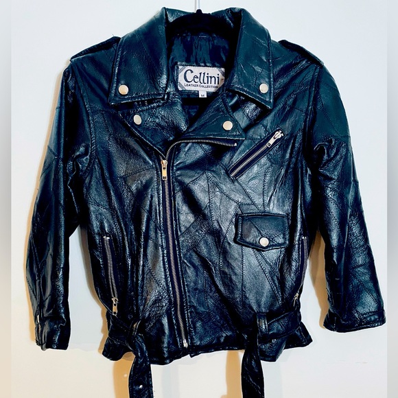 Cellini Vintage Leather Kids Jacket - Picture 1 of 5